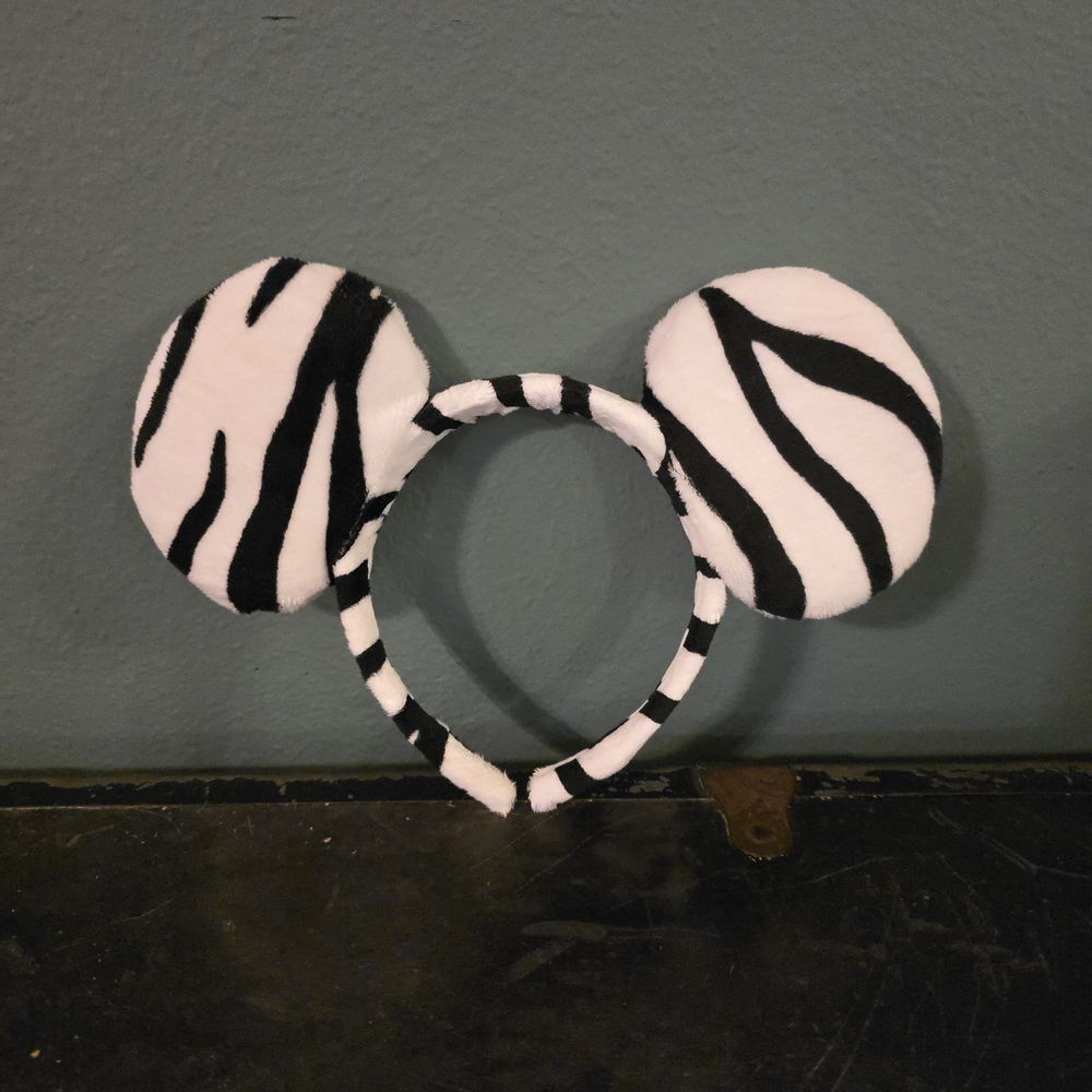 Disney Black and White Zebra Print Ears Headband